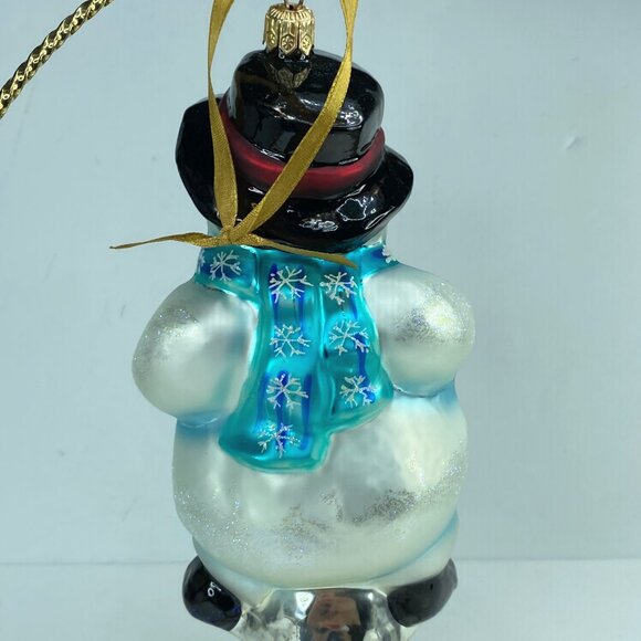 Christopher Radko Snowman Love You This Much Hearts Christmas Ornament 1999 NX15 - Picture 3 of 6